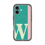 スリムプロテクションプレミアムケース with MagSafe［ オリジナル - initial color line - W green ］