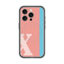 スリムプロテクションプレミアムケース with MagSafe［ オリジナル - initial color line - X pink ］