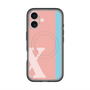 スリムプロテクションプレミアムケース with MagSafe［ オリジナル - initial color line - X pink ］
