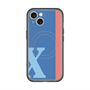 スリムプロテクションプレミアムケース with MagSafe［ オリジナル - initial color line - X blue ］
