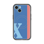 スリムプロテクションプレミアムケース with MagSafe［ オリジナル - initial color line - X blue ］