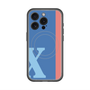 スリムプロテクションプレミアムケース with MagSafe［ オリジナル - initial color line - X blue ］
