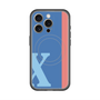 スリムプロテクションプレミアムケース with MagSafe［ オリジナル - initial color line - X blue ］