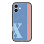スリムプロテクションプレミアムケース with MagSafe［ オリジナル - initial color line - X blue ］