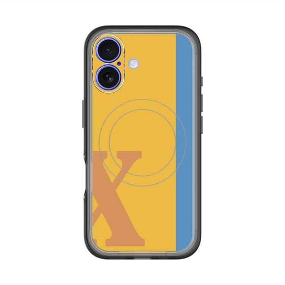 スリムプロテクションプレミアムケース with MagSafe［ オリジナル - initial color line - X orange ］