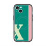 スリムプロテクションプレミアムケース with MagSafe［ オリジナル - initial color line - X green ］
