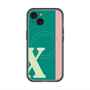 スリムプロテクションプレミアムケース with MagSafe［ オリジナル - initial color line - X green ］