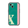 スリムプロテクションプレミアムケース with MagSafe［ オリジナル - initial color line - X green ］