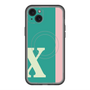 スリムプロテクションプレミアムケース with MagSafe［ オリジナル - initial color line - X green ］