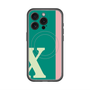 スリムプロテクションプレミアムケース with MagSafe［ オリジナル - initial color line - X green ］