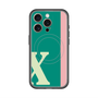 スリムプロテクションプレミアムケース with MagSafe［ オリジナル - initial color line - X green ］