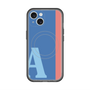 スリムプロテクションプレミアムケース with MagSafe［ オリジナル - initial color line - A blue ］