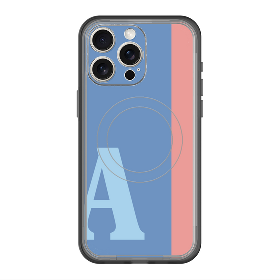 スリムプロテクションプレミアムケース with MagSafe［ オリジナル - initial color line - A blue ］
