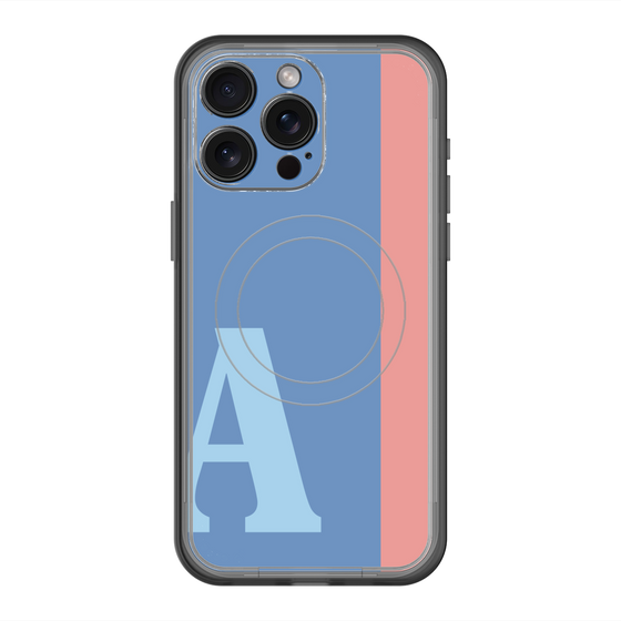 スリムプロテクションプレミアムケース with MagSafe［ オリジナル - initial color line - A blue ］