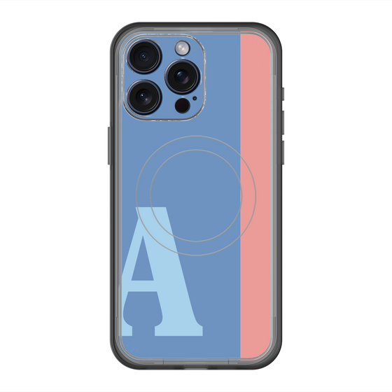 スリムプロテクションプレミアムケース with MagSafe［ オリジナル - initial color line - A blue ］