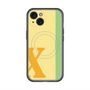 スリムプロテクションプレミアムケース with MagSafe［ オリジナル - initial color line - X yellow ］