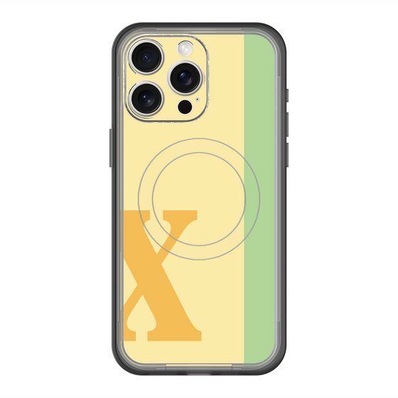 スリムプロテクションプレミアムケース with MagSafe［ オリジナル - initial color line - X yellow ］