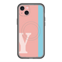スリムプロテクションプレミアムケース with MagSafe［ オリジナル - initial color line - Y pink ］