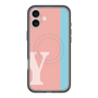 スリムプロテクションプレミアムケース with MagSafe［ オリジナル - initial color line - Y pink ］