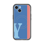 スリムプロテクションプレミアムケース with MagSafe［ オリジナル - initial color line - Y blue ］