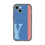 スリムプロテクションプレミアムケース with MagSafe［ オリジナル - initial color line - Y blue ］