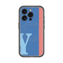 スリムプロテクションプレミアムケース with MagSafe［ オリジナル - initial color line - Y blue ］