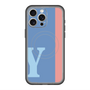 スリムプロテクションプレミアムケース with MagSafe［ オリジナル - initial color line - Y blue ］