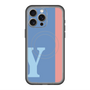 スリムプロテクションプレミアムケース with MagSafe［ オリジナル - initial color line - Y blue ］