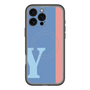 スリムプロテクションプレミアムケース with MagSafe［ オリジナル - initial color line - Y blue ］