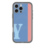 スリムプロテクションプレミアムケース with MagSafe［ オリジナル - initial color line - Y blue ］
