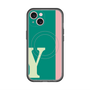 スリムプロテクションプレミアムケース with MagSafe［ オリジナル - initial color line - Y green ］