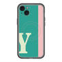 スリムプロテクションプレミアムケース with MagSafe［ オリジナル - initial color line - Y green ］