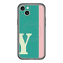 スリムプロテクションプレミアムケース with MagSafe［ オリジナル - initial color line - Y green ］