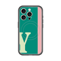 スリムプロテクションプレミアムケース with MagSafe［ オリジナル - initial color line - Y green ］