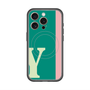 スリムプロテクションプレミアムケース with MagSafe［ オリジナル - initial color line - Y green ］