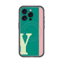 スリムプロテクションプレミアムケース with MagSafe［ オリジナル - initial color line - Y green ］