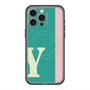スリムプロテクションプレミアムケース with MagSafe［ オリジナル - initial color line - Y green ］