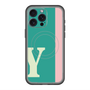 スリムプロテクションプレミアムケース with MagSafe［ オリジナル - initial color line - Y green ］