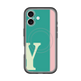 スリムプロテクションプレミアムケース with MagSafe［ オリジナル - initial color line - Y green ］