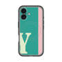 スリムプロテクションプレミアムケース with MagSafe［ オリジナル - initial color line - Y green ］