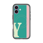 スリムプロテクションプレミアムケース with MagSafe［ オリジナル - initial color line - Y green ］