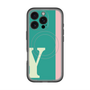 スリムプロテクションプレミアムケース with MagSafe［ オリジナル - initial color line - Y green ］