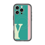 スリムプロテクションプレミアムケース with MagSafe［ オリジナル - initial color line - Y green ］