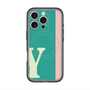 スリムプロテクションプレミアムケース with MagSafe［ オリジナル - initial color line - Y green ］