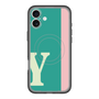 スリムプロテクションプレミアムケース with MagSafe［ オリジナル - initial color line - Y green ］