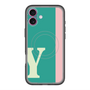 スリムプロテクションプレミアムケース with MagSafe［ オリジナル - initial color line - Y green ］
