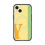 スリムプロテクションプレミアムケース with MagSafe［ オリジナル - initial color line - Y yellow ］