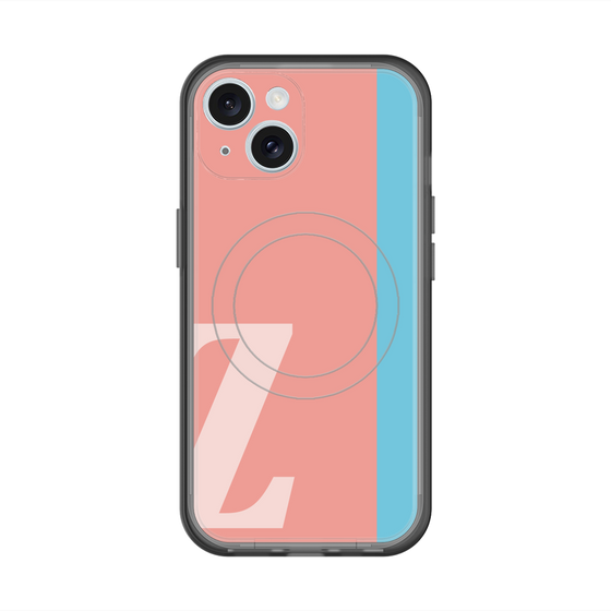 スリムプロテクションプレミアムケース with MagSafe［ オリジナル - initial color line - Z pink ］