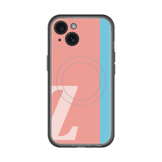スリムプロテクションプレミアムケース with MagSafe［ オリジナル - initial color line - Z pink ］
