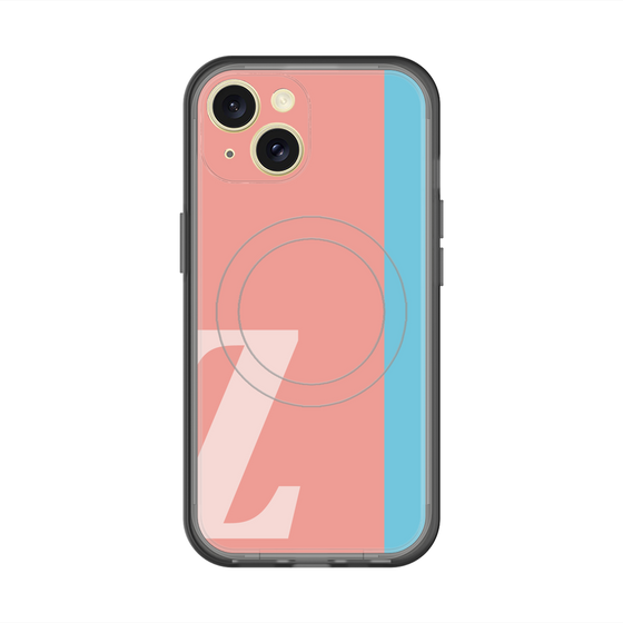スリムプロテクションプレミアムケース with MagSafe［ オリジナル - initial color line - Z pink ］